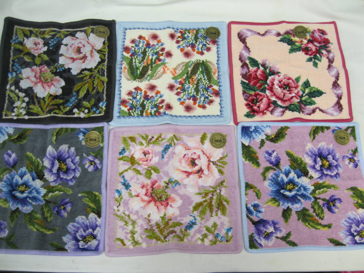 ⑤★本物★フェイラー ハンカチ ハンドタオル ６枚★新品★