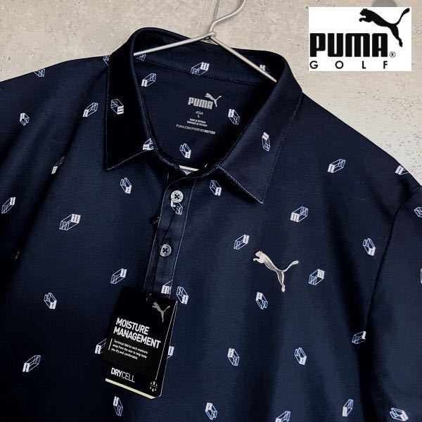 新品11000円☆M☆PUMA プーマ ゴルフ 吸水速乾 3Dロゴ 半袖 ポロシャツ
