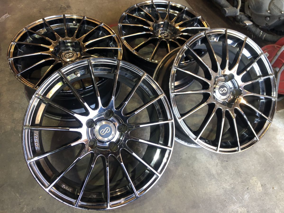ENKEI RS05 18inch 5H PCD114.3(7.5jj+50)(8.0jj+48) 1円スタート