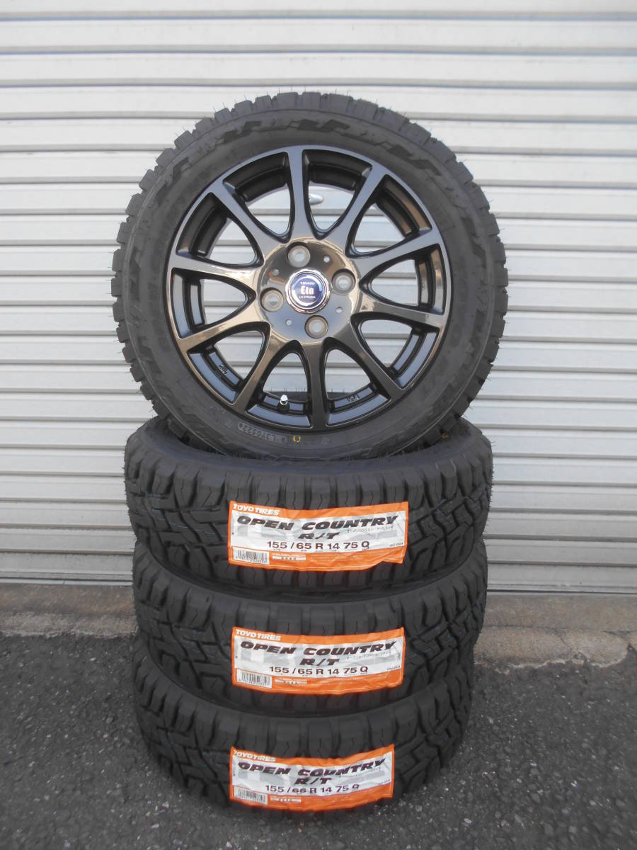 新品TOYOオープンカントリーR/T■155/65R14■アゲバンアゲトラ軽バン軽トラエブリーハイゼットサンバースペーシアギアNバンバモスピクシス