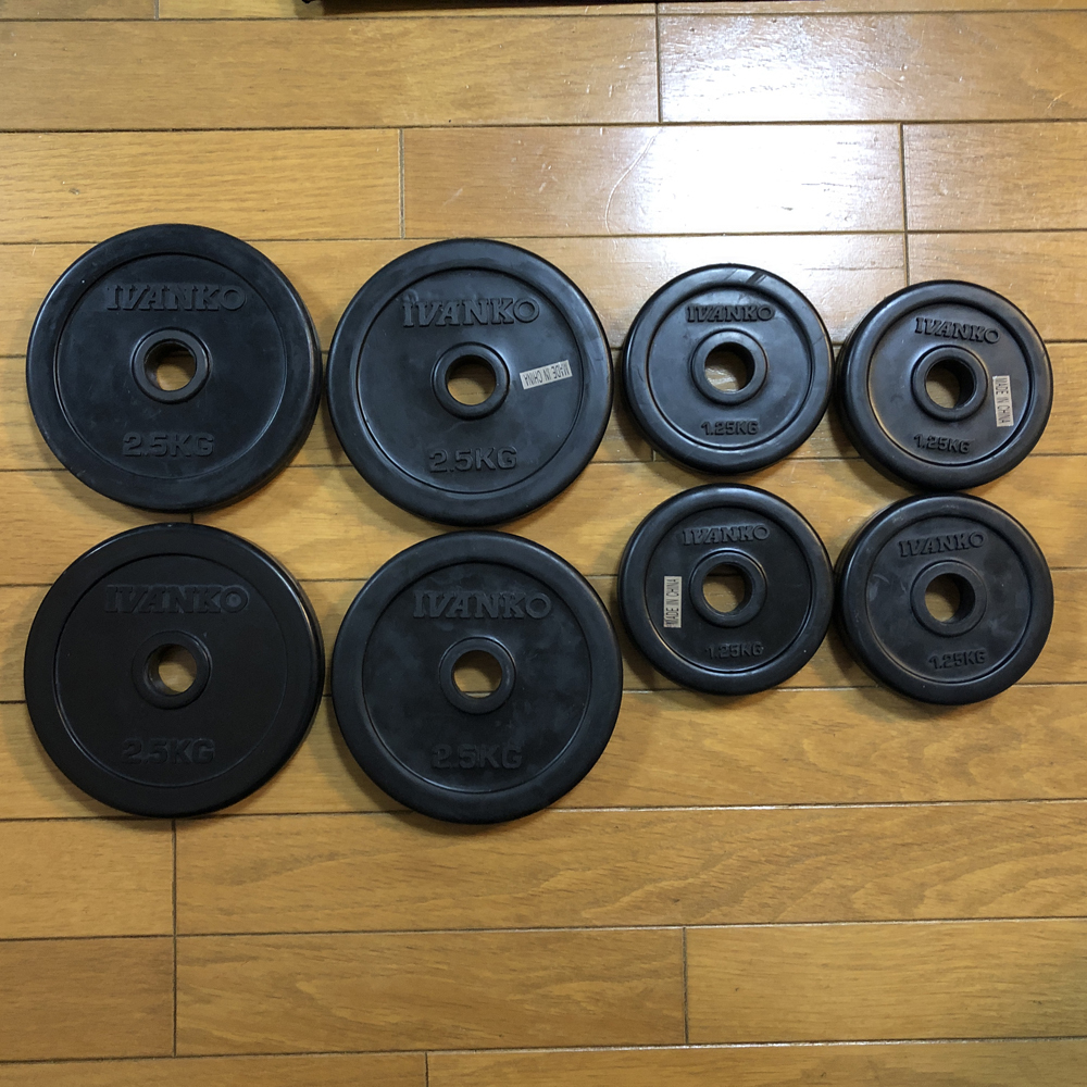  IVANKO スタンダードラバープレート 2.5ｋｇ x4枚 1.25kg x4枚セット イヴァンコ イバンコ タフスタッフ(バーベル、ダンベル)｜売買されたオークション情報、yahooの商品情報をアーカイブ公開 - オ バーベル、ダンベル