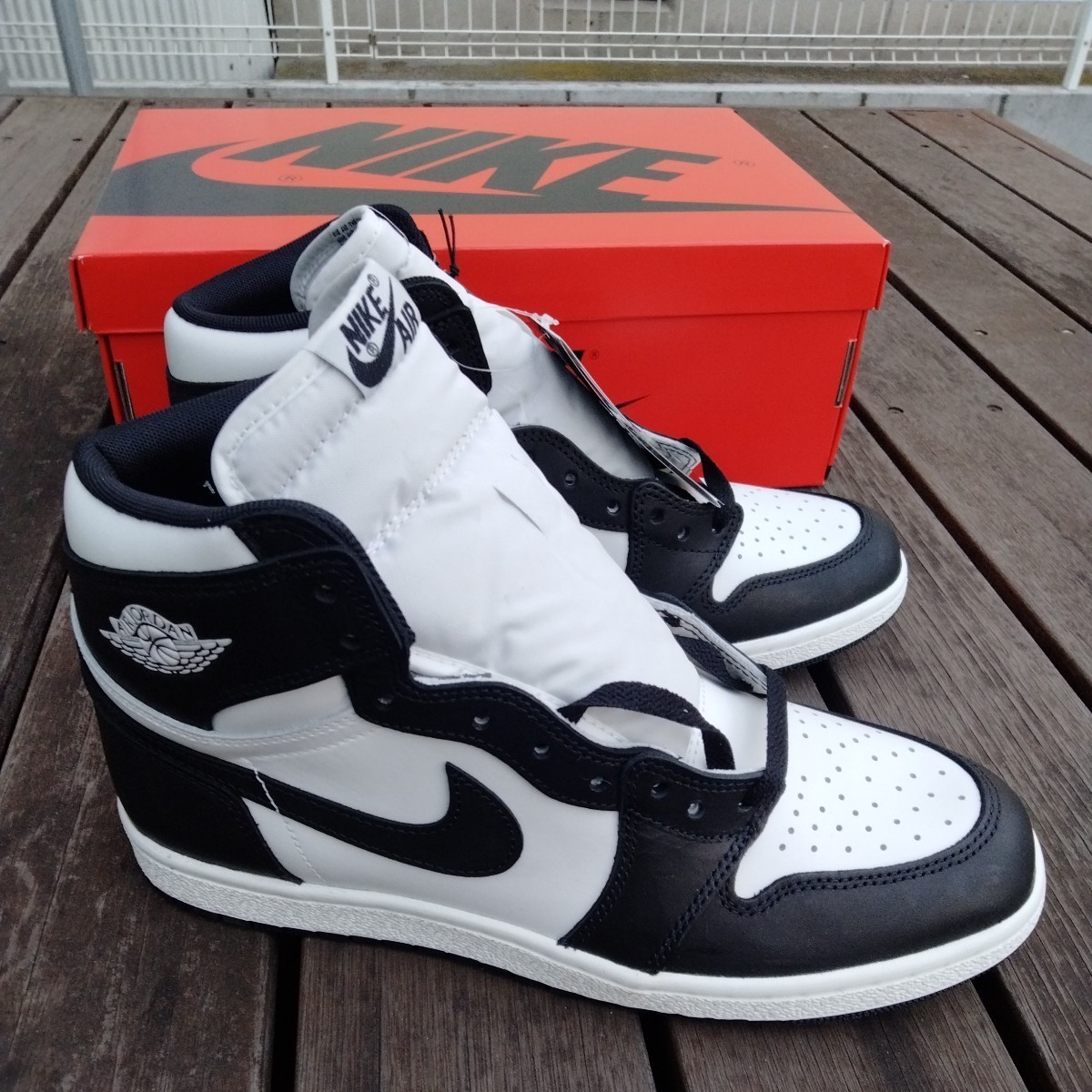 85 ジョーダン1 白黒 パンダ ビンテージ オリジナル SNKRS購入 正規品 