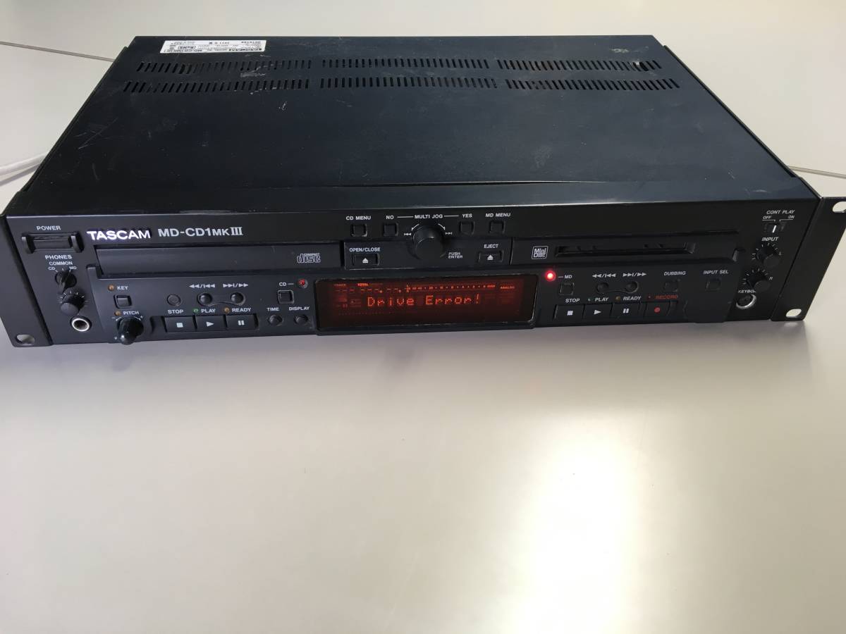 ジャンク】TASCAM MD-CD1mkIII CD/MDデッキ 【公式通販】