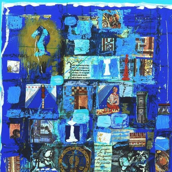 真作】【WISH】星襄一「青い樹」木版画 20号大 大作 1972年