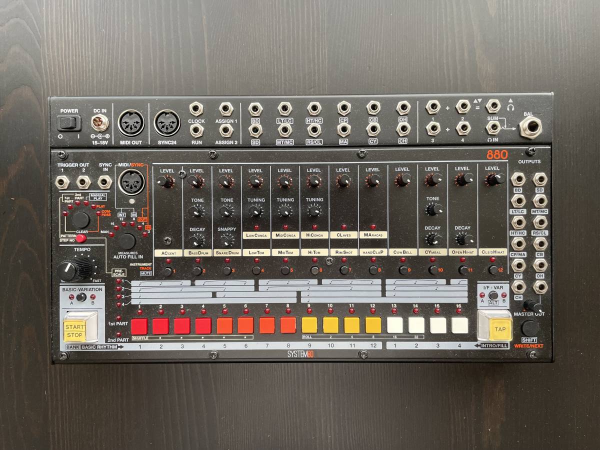 System 80 880 Eurorack Analog TR-808 Clone 超 アナログドラム 
