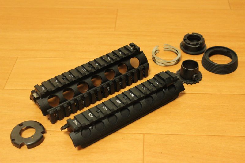 ◆東京マルイ GBB M4 MWS 純正 RAS レイルハンドガード デルタリング付◆(検)M4A1 CQB-R ブロック1 SOCOMカービン