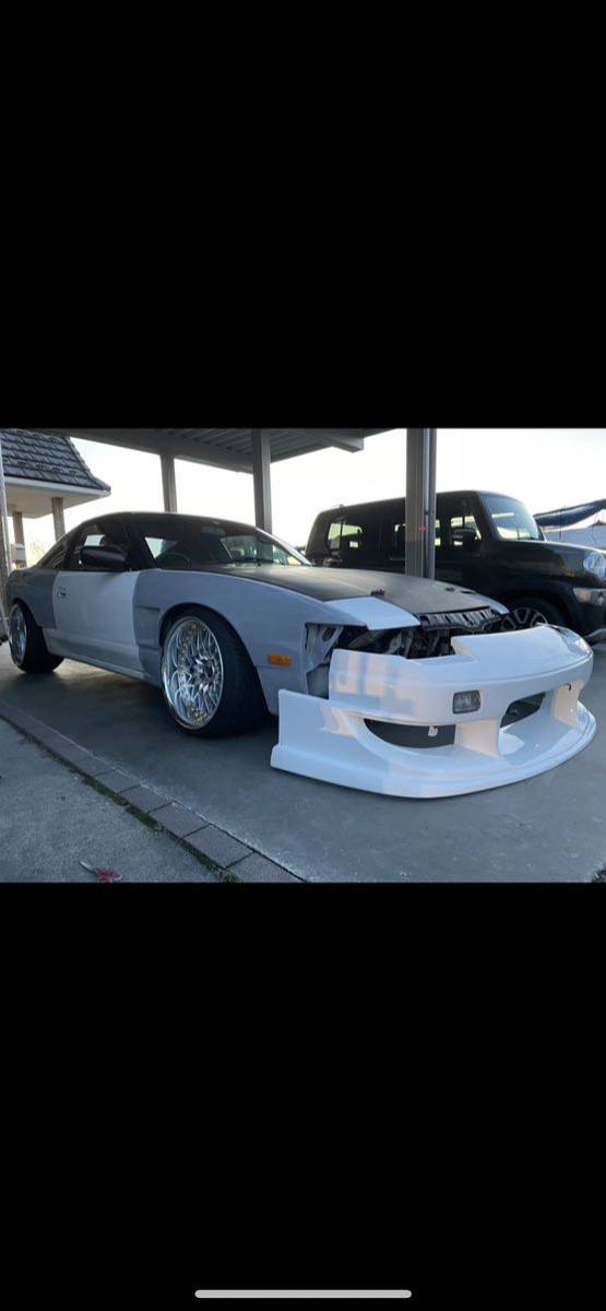 大塚風 エアロ XX ゼクス フロントバンパー works9 ヒビ有 左右セット