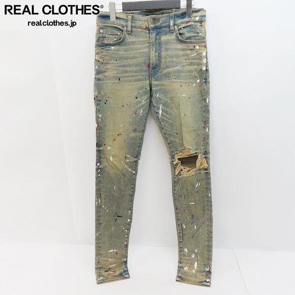 AMIRI/アミリ ダメージ/クラッシュ/ペイント加工 デニムパンツ