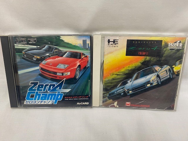 ◆PCエンジン◆ Zero4 Champ ゼロヨンチャンプ Ⅰ HuCARD＆Ⅱ CD-ROM2 取説あり №2002-099