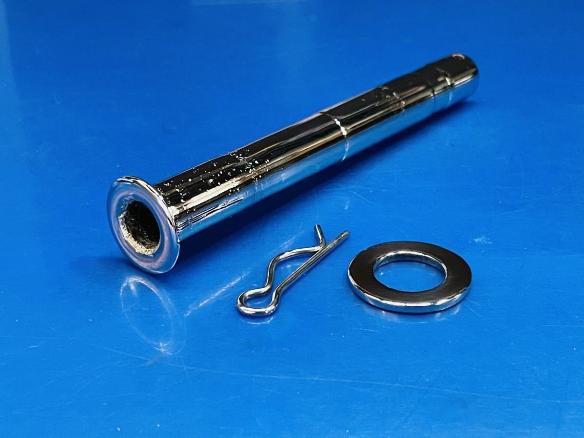 シャリー　ブレーキペダル取り付けパイプ　☆クロームメッキ　センタースタンド　固定　シャフト　ホンダ　純正　くるくる　廃盤　2