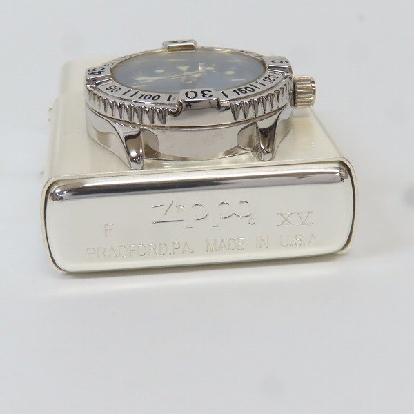 ZIPPO 1999年製造時計付き