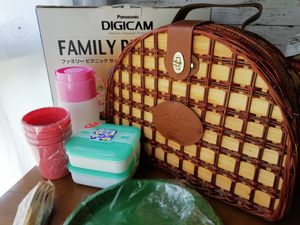 未使用 バスケット ピクニックセット お弁当箱 Panasonic DIGICAM ファミリーピクニック