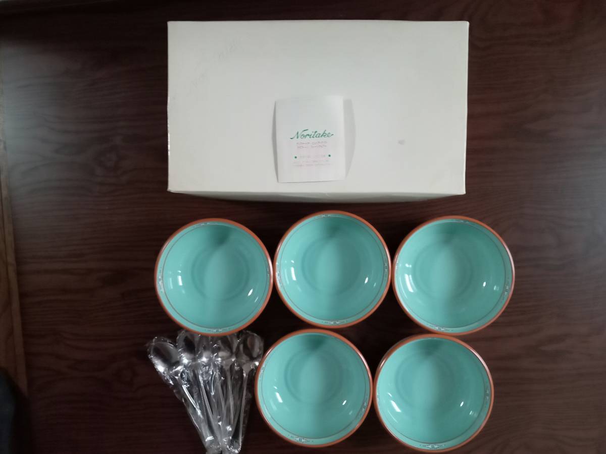Noritake ノリタケ　ボルダーリッジ　マルチボール　セット　5点　スプーン付き　y3551/8674 深皿　未使用