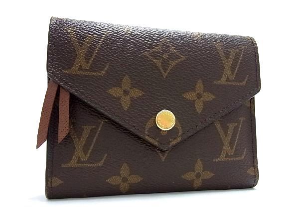 1円 ■美品■ LOUIS VUITTON ルイヴィトン M62472 モノグラム ポルトフォイユ ヴィクトリーヌ 三つ折り 財布 ウォレット ブラウン系 AK5061