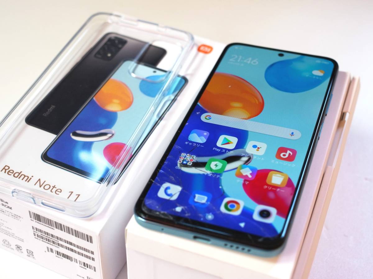 ジャンク】Xiaomi Redmi Note 11 ブルー 4GB RAM 64GB ROM SIMフリー