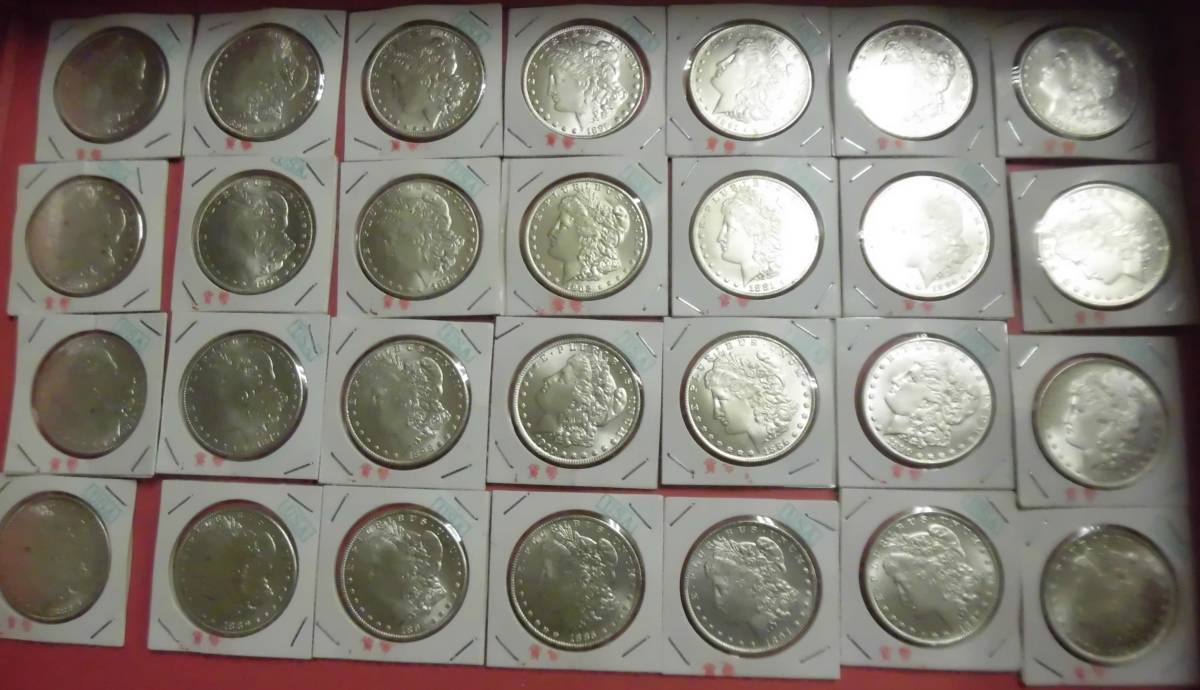 レア 未使用 手変わり 1897年 アメリカ貨幣 古銭 銀貨? モルガン・ダラーコイン 記念メダル