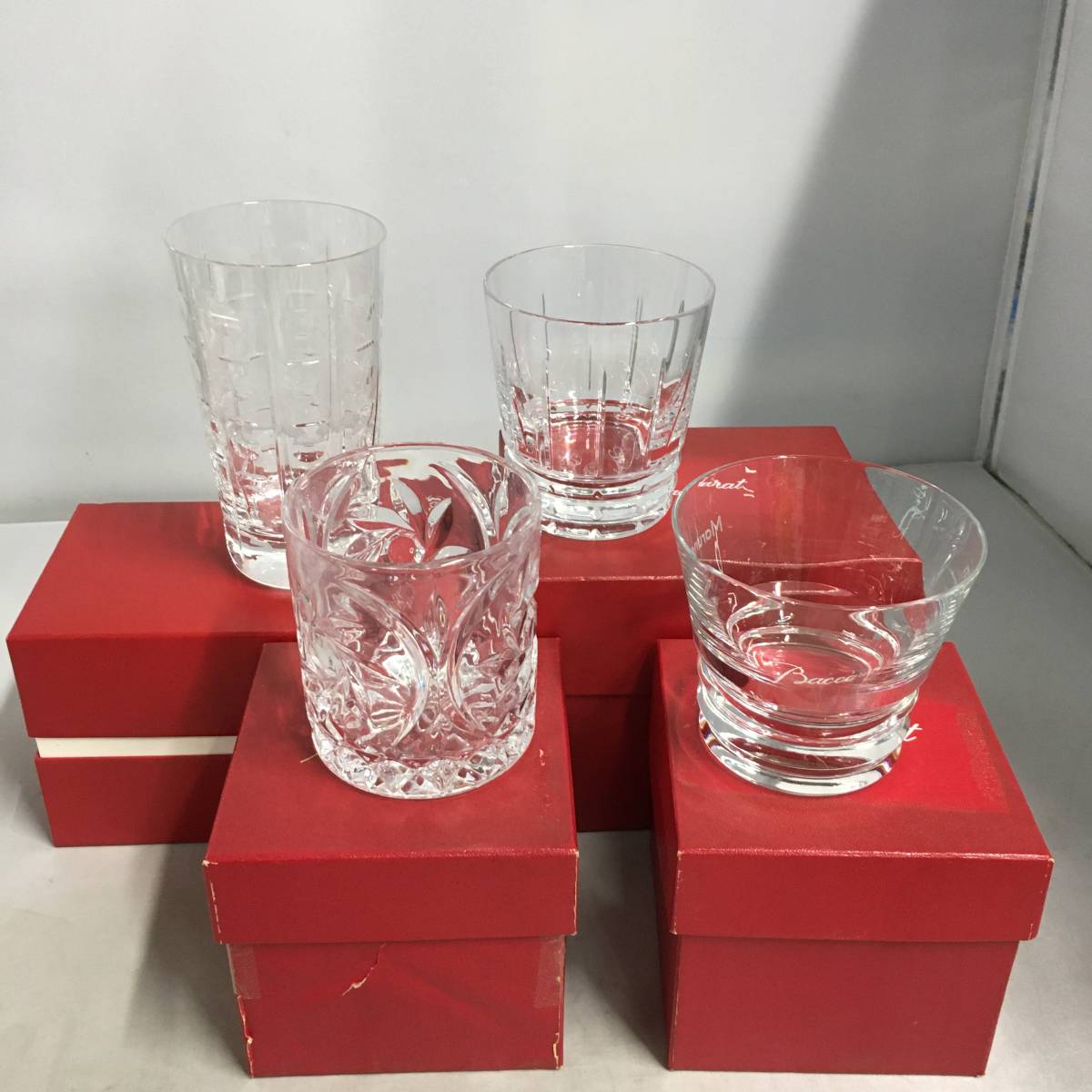 ○Baccarat バカラ グラス 4点セット ロックグラス タンブラーグラス