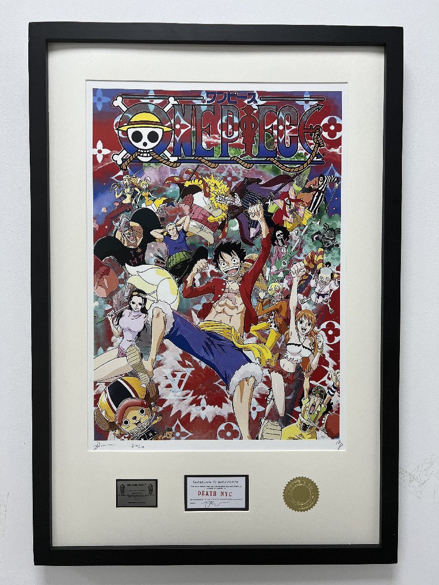 DEATH 額付き DEATH NYC Red ONE PIECE モンキー・D・ルフィ「Monkey D