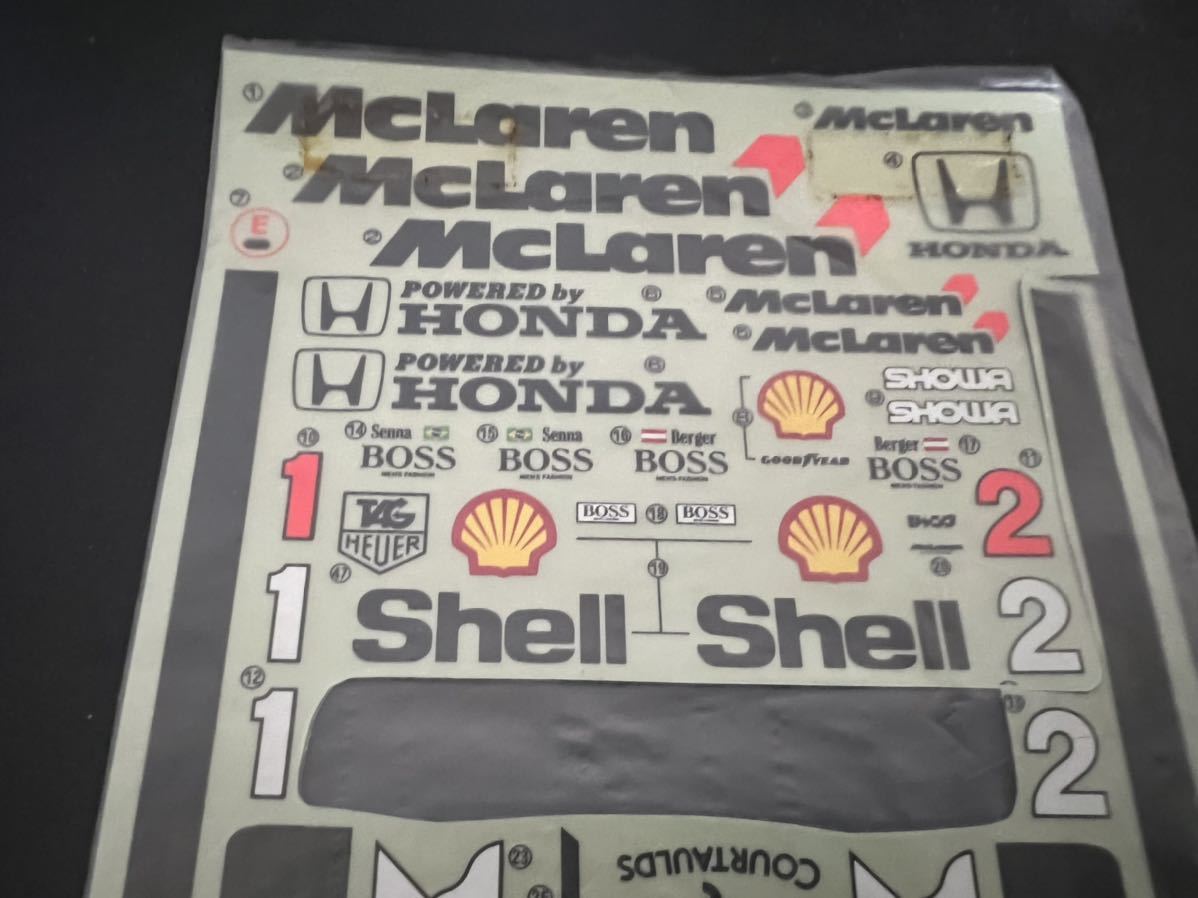 1/10 RC タミヤ マクラーレンmp4/6 1992 デカール 1/10 RC タミヤ
