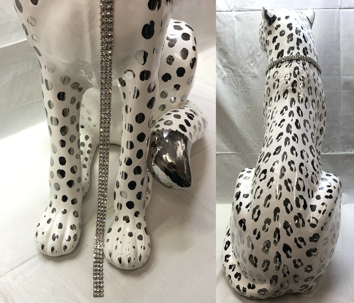 AHURA 陶器 置物 レオパード イタリア製 オブジェ イタリア 風水