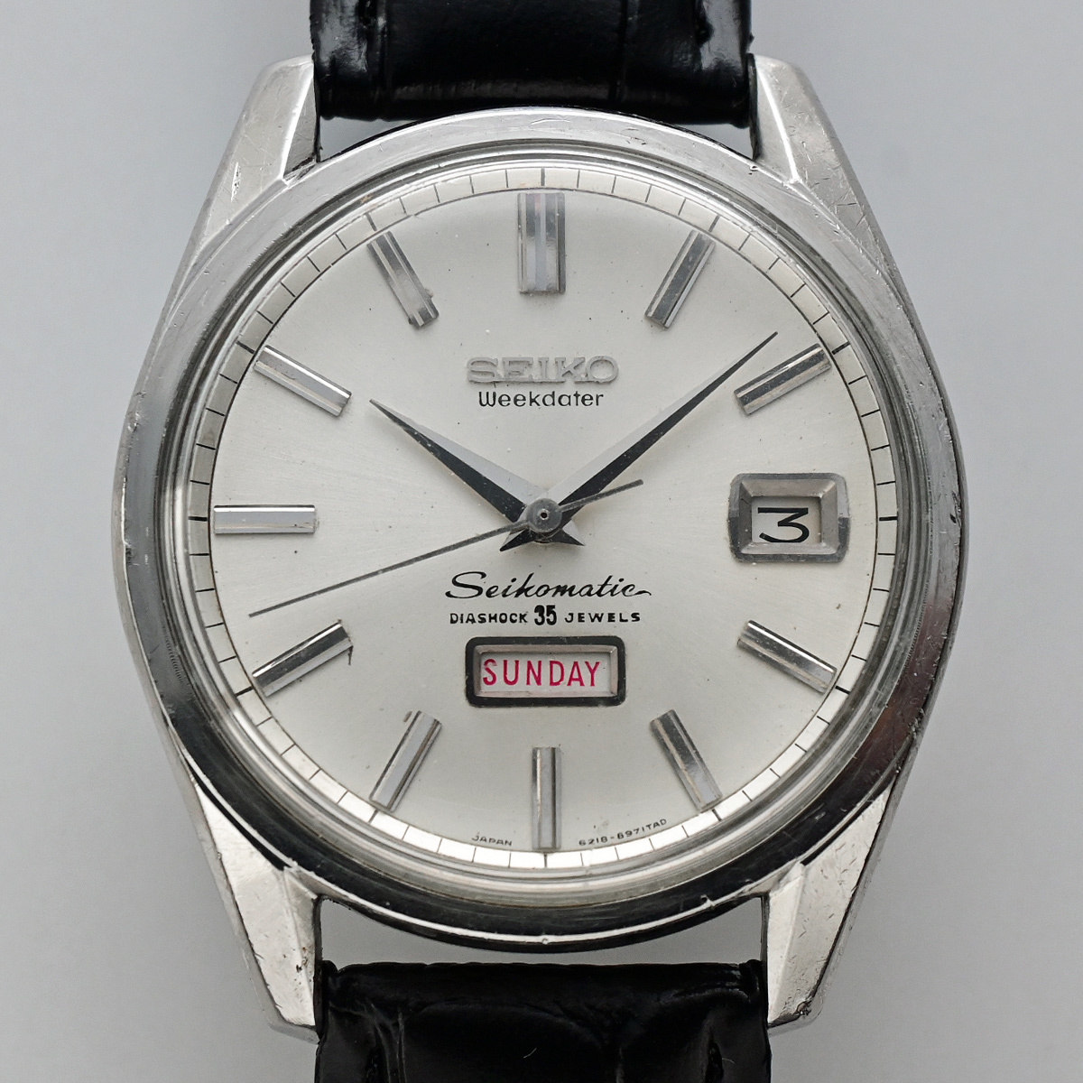 セイコー マチック ウィークデーター 6218-8971 35石 自動巻 OH済 昭和