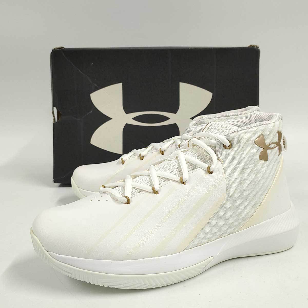 【中古】アンダーアーマー グレードスケール ロックダウン3ワイド バスケットボールシューズ 24.5cm ボーイズ UNDER ARMOUR ジュニア