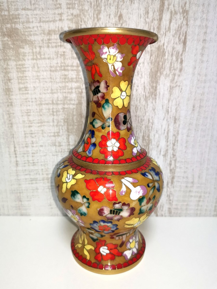 美品】中国美術 景泰藍 七宝焼 蓋付き飾り壺 花鳥文 牡丹 唐物 - メルカリ