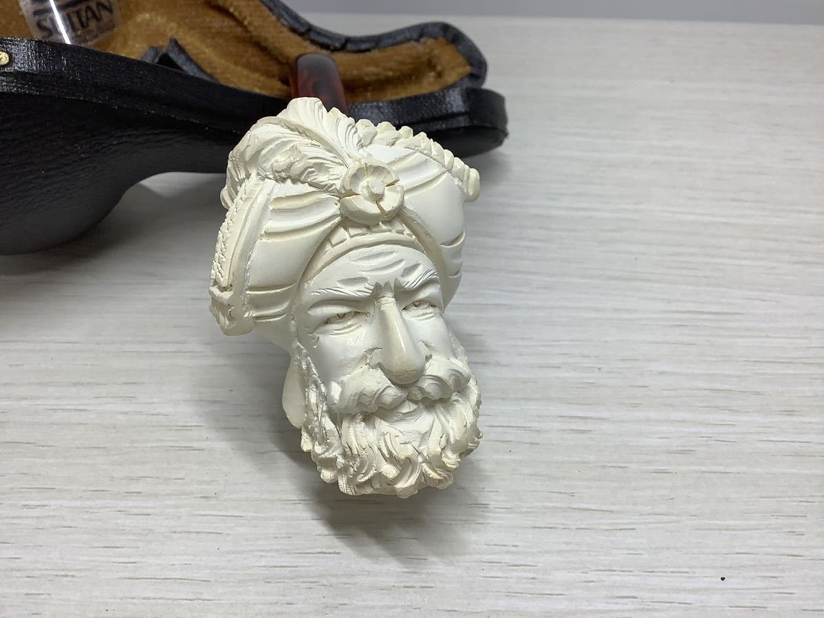 メシャム パイプ スルタン形 喫煙具 彫刻 べっ甲 ケース付 トルコ ビンテージ 2024 メシャム パイプ スルタン形 喫煙具 彫刻 べっ甲 ケース付 トルコ