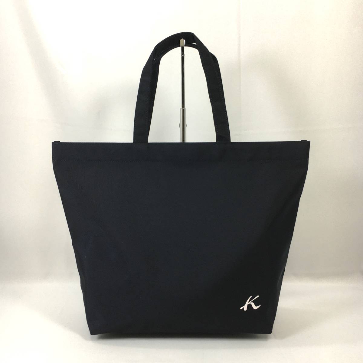 極美品】キタムラ ショッピングバッグ ダークブルー ネイビー 