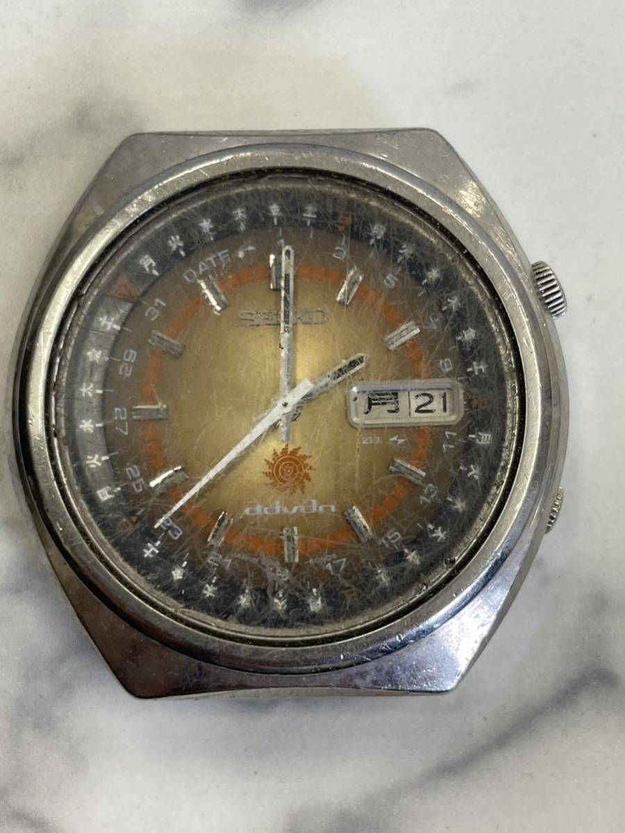 6.不動品・SEIKO セイコー advan アドバン インナー 回転ベゼル 7019-6050 自動巻 21石 メンズ 腕時計 ヴィンテージ デイデイト//KA760