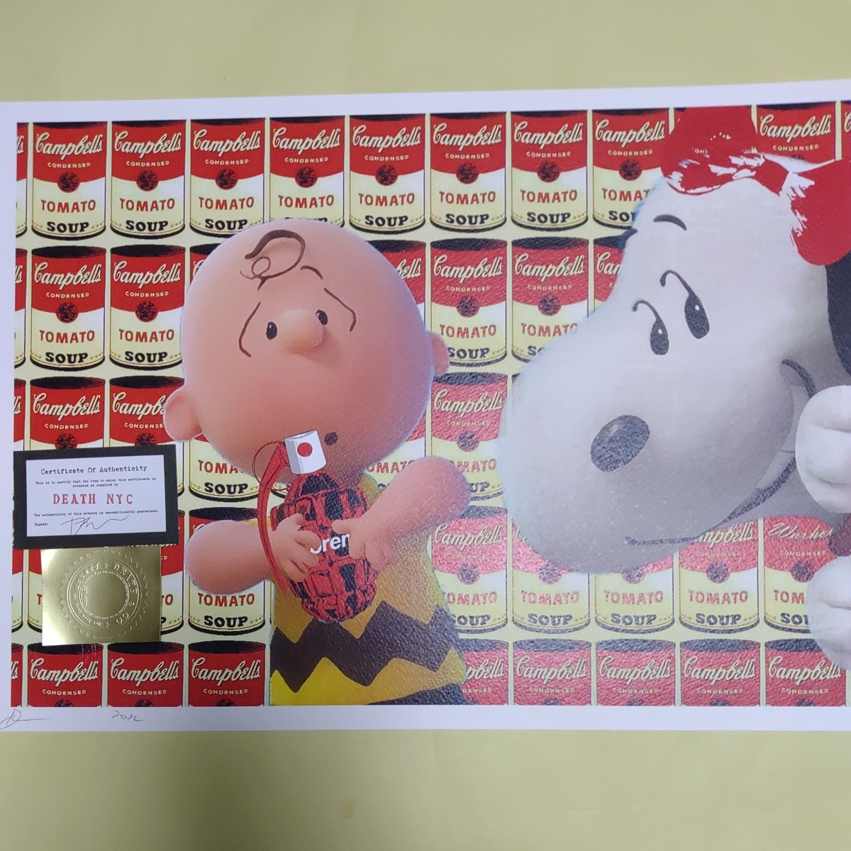 DEATH NYC 世界限定100枚 アートポスター スヌーピー SNOOPY アンディ