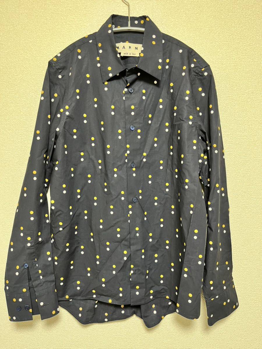 MARNI ドット柄 長袖ブラウス