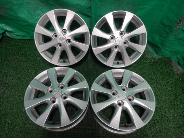 ★☆ 三菱純正 ★☆ 15×4.5J +46 PCD100/4H 4本 eKワゴン eKスペースカスタム eKクロス ★迅速発送 送料安い 店頭受け取り対応 長野県 +46 15インチ PCD100 4本 デリカミニ ギャラン等