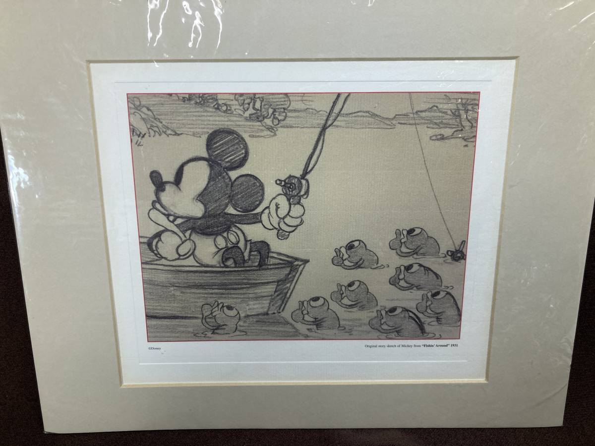 ミッキー マウス アート Original Framed Story Sketch of Mickey From