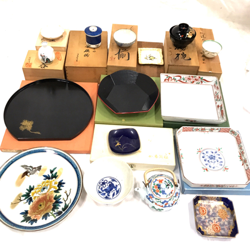 香蘭社 徳利 プレート / たち吉 お盆 他 作家物 銘々皿 皿 等 和食器 食器 和風小物 まとめ セット 木箱付き含む