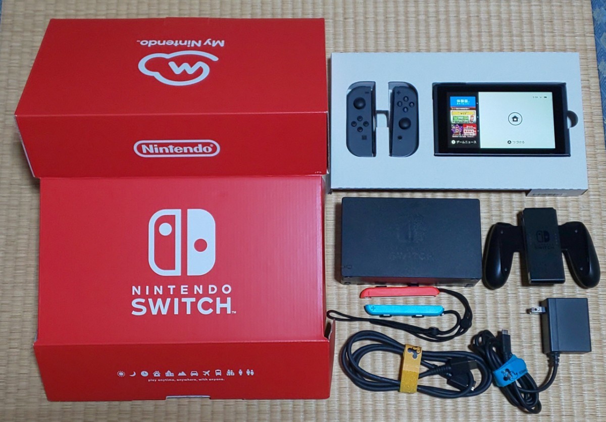 送料無料】 Nintendo Switch本体 グレー（旧型）中古 ニンテンドー