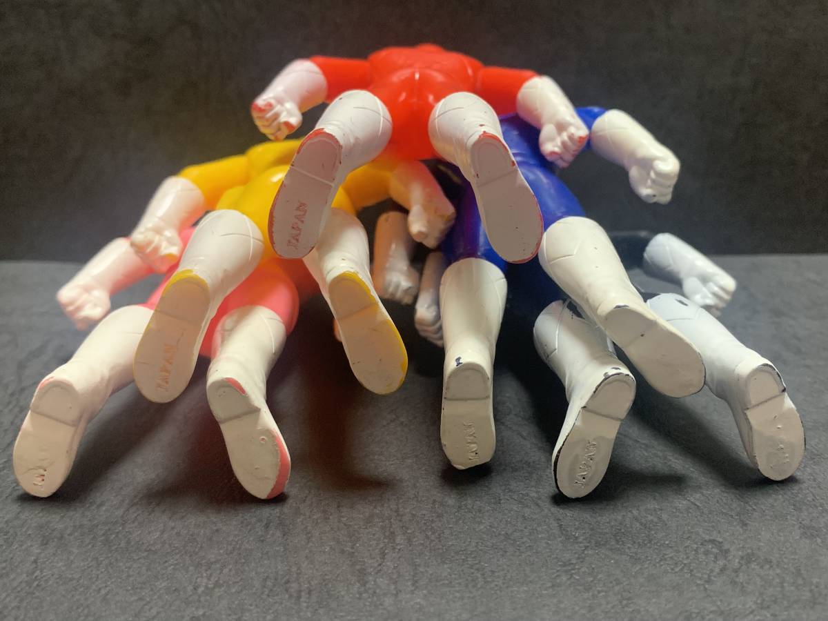 当時物 古い バンダイ 恐竜戦隊ジュウレンジャー 5セット ソフビ ミニ