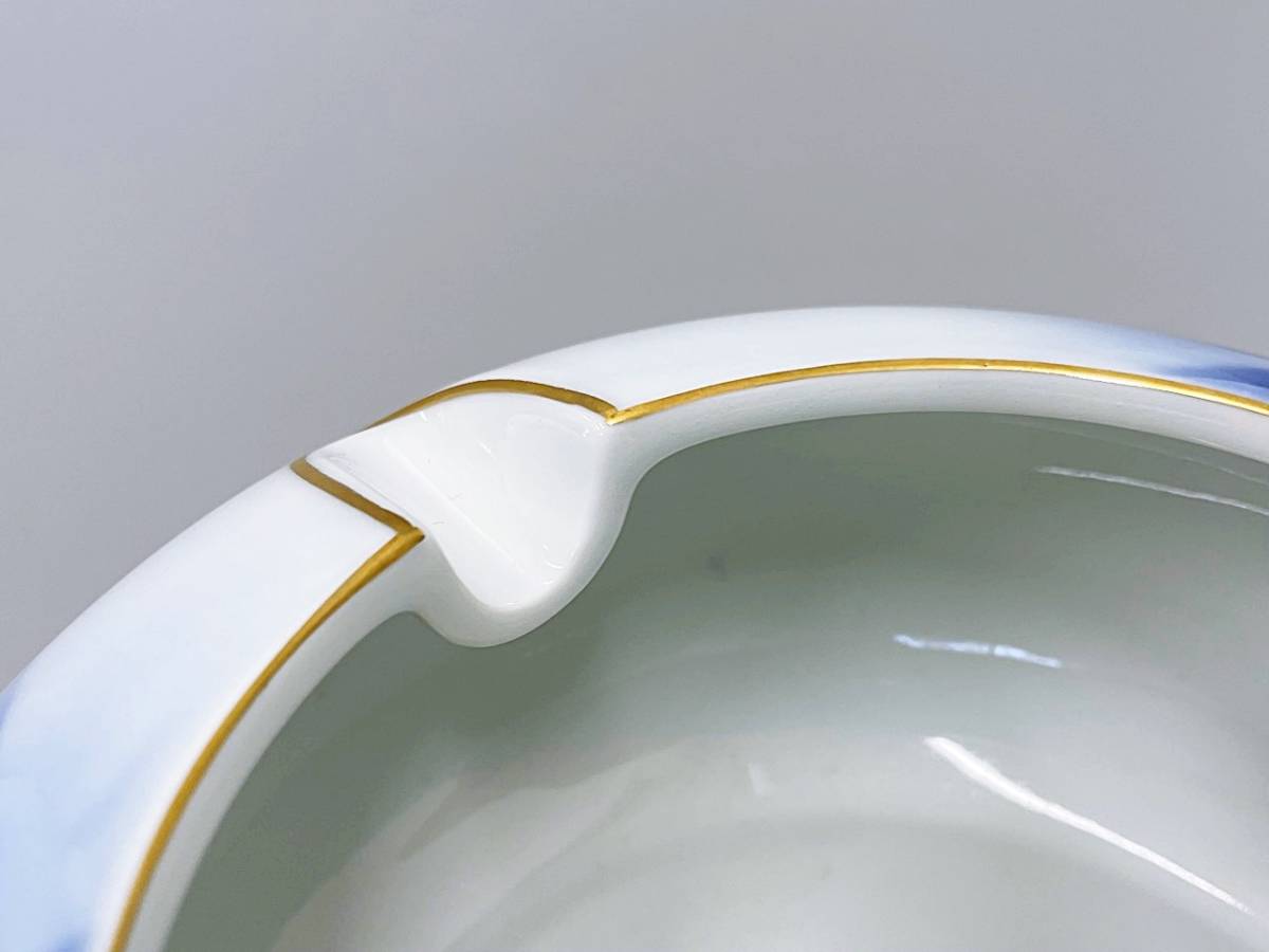 保管品 宮内庁御用達 深川製磁 応接揃 花瓶1客 灰皿1個 有田焼 花器 花 