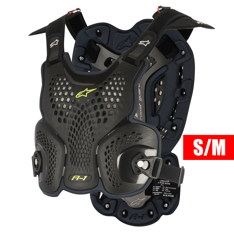 【送料￥880】ALPINESTARS A1ルースト チェストプロテクター 　ブラックアンスライト M-Lサイズ