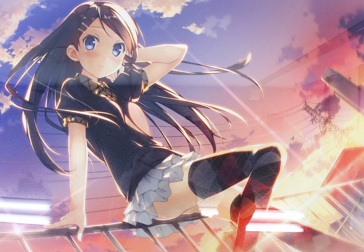 Hg153/【同梱不可】版画/カントク/朱色少女/ 23/40 /ミクスドメディア