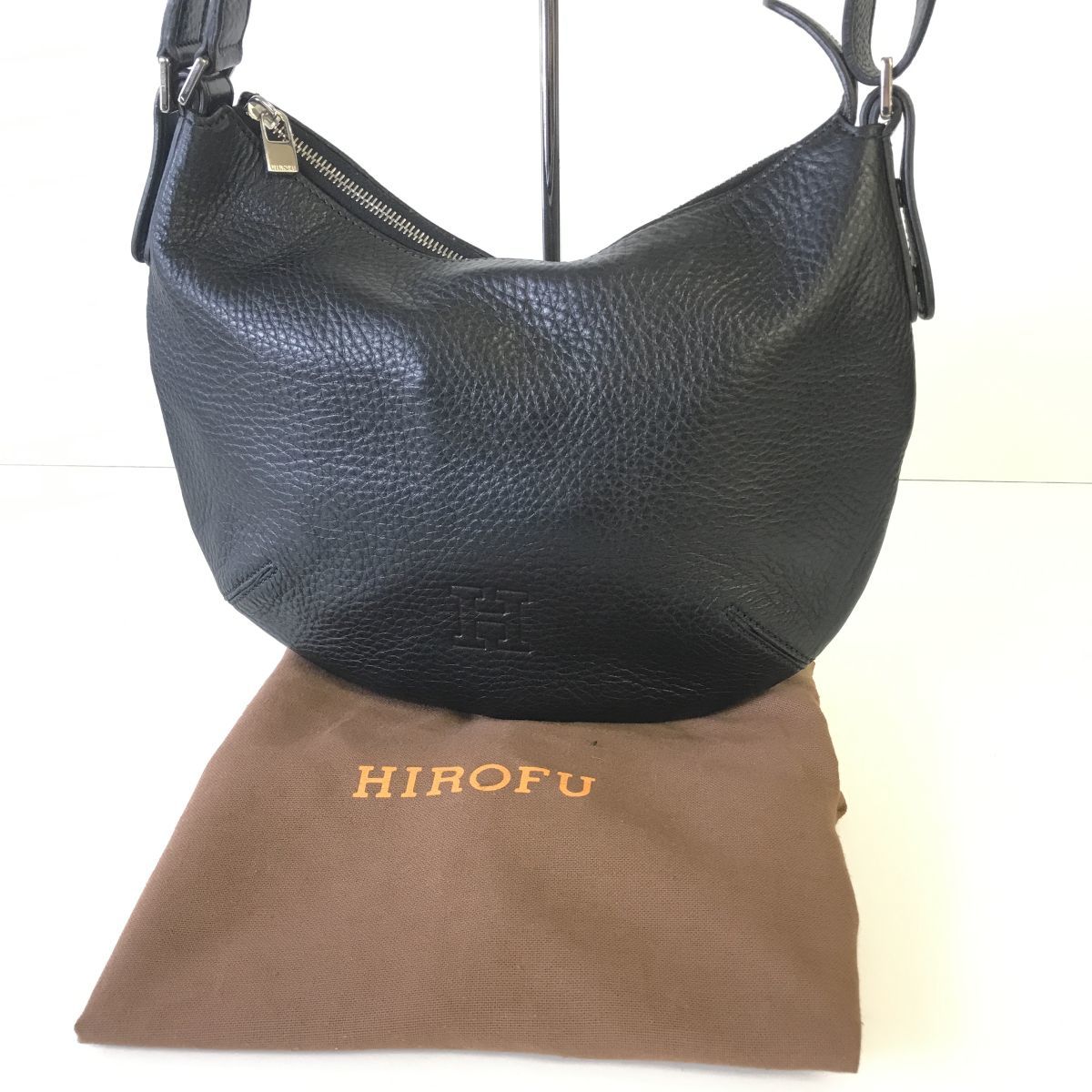 HIROFU ヒロフ レザー ハンドバッグ プルー ミニバッグ S 本革 ミニ 
