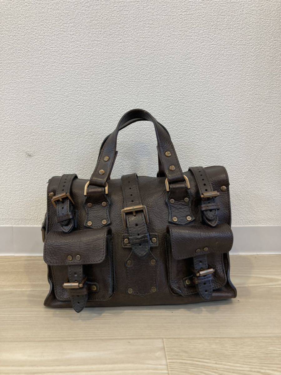 マルベリー トートバッグ ブラウン系 レザー ぺブルドレザー MULBERRY カバン 本革 茶色