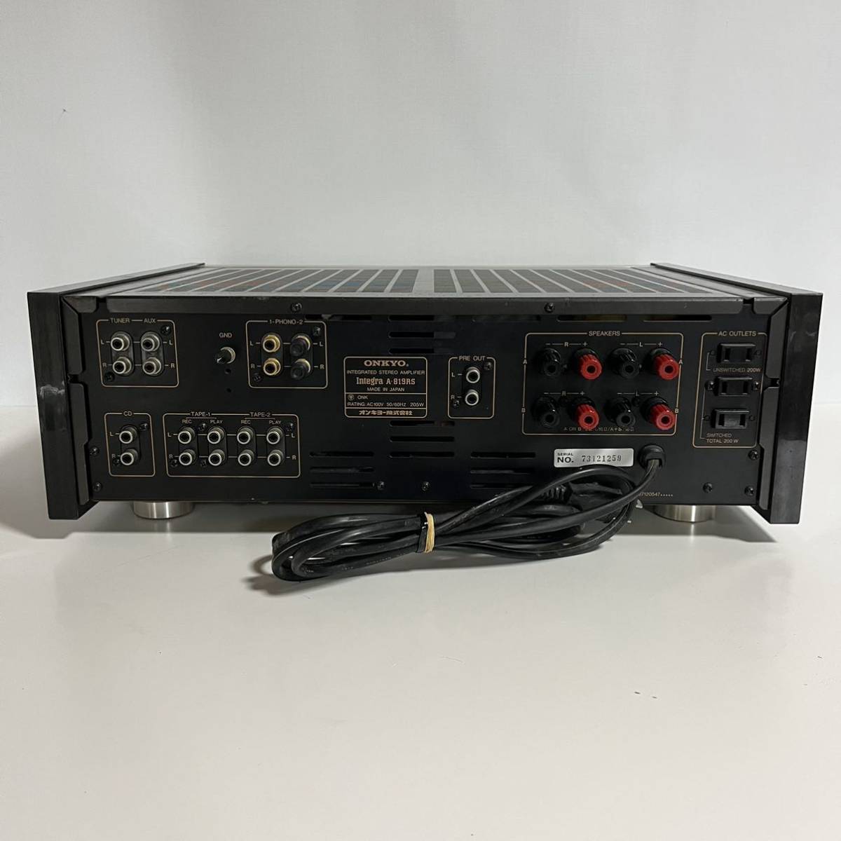 ONKYO オンキヨー Integra A-819RS プリメインアンプ ONKYO Integra A
