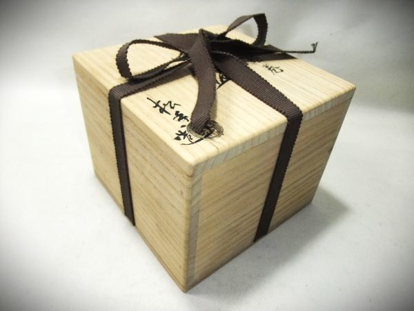 睦】色絵源氏絵巻 関屋之図 「加藤松香」 染付 茶碗 茶道具 抹茶茶碗