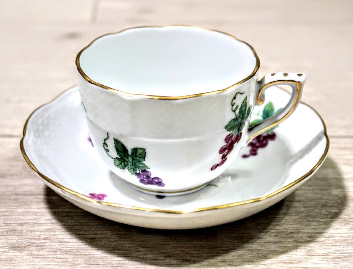 1円～ HEREND ヘレンド ウィーンの薔薇 プレート ハート型小皿 トレイ 
