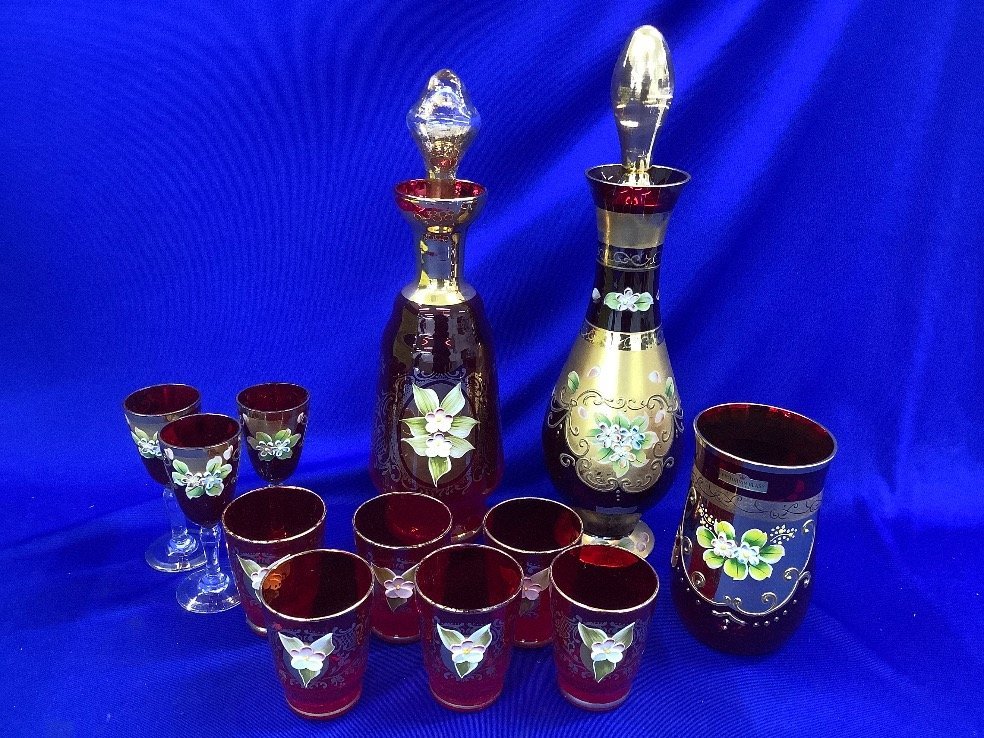  ベネチアングラス 金彩花盛 デキャンタ グラス 他 カケ/ハガレ有 ACBF 品(工芸ガラス)｜売買されたオークション情報、yahooの商品情報をアーカイブ公開 - オークファン 工芸ガラス