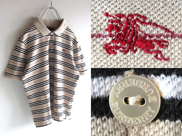 ネコポス対応 BURBERRY LONDON バーバリー ホースロゴ刺繍 ノバ 