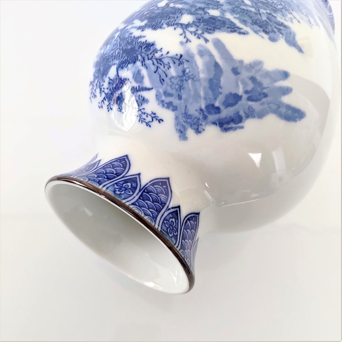 九谷焼正峰の山水花瓶