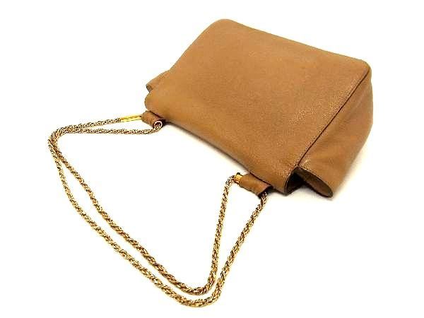 1円 Chloe クロエ エルシー レザー チェーン ターンロック クロス
