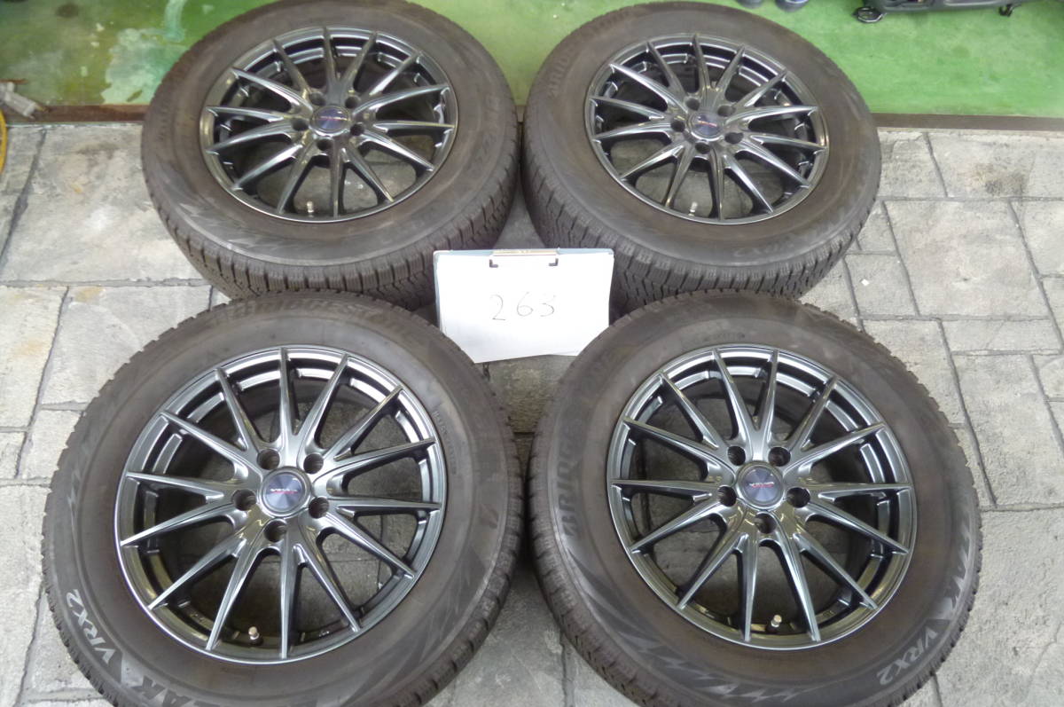 『N263』【岐阜市手渡可能】WEDS VELVA SPORTZ 17インチホイール 225/60R17 30アルファード 2020年製 ブリヂストンタイヤ